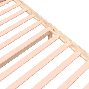 Giroletto senza Materasso Ambrato in Legno Massello 140x200 cm 814949