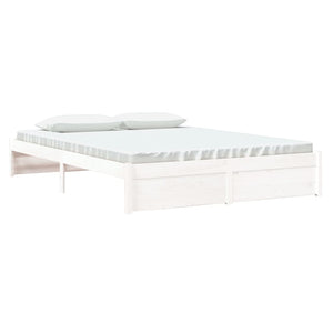 Giroletto-Struttura Letto Bianco in Legno Massello 160x200 cm 642622