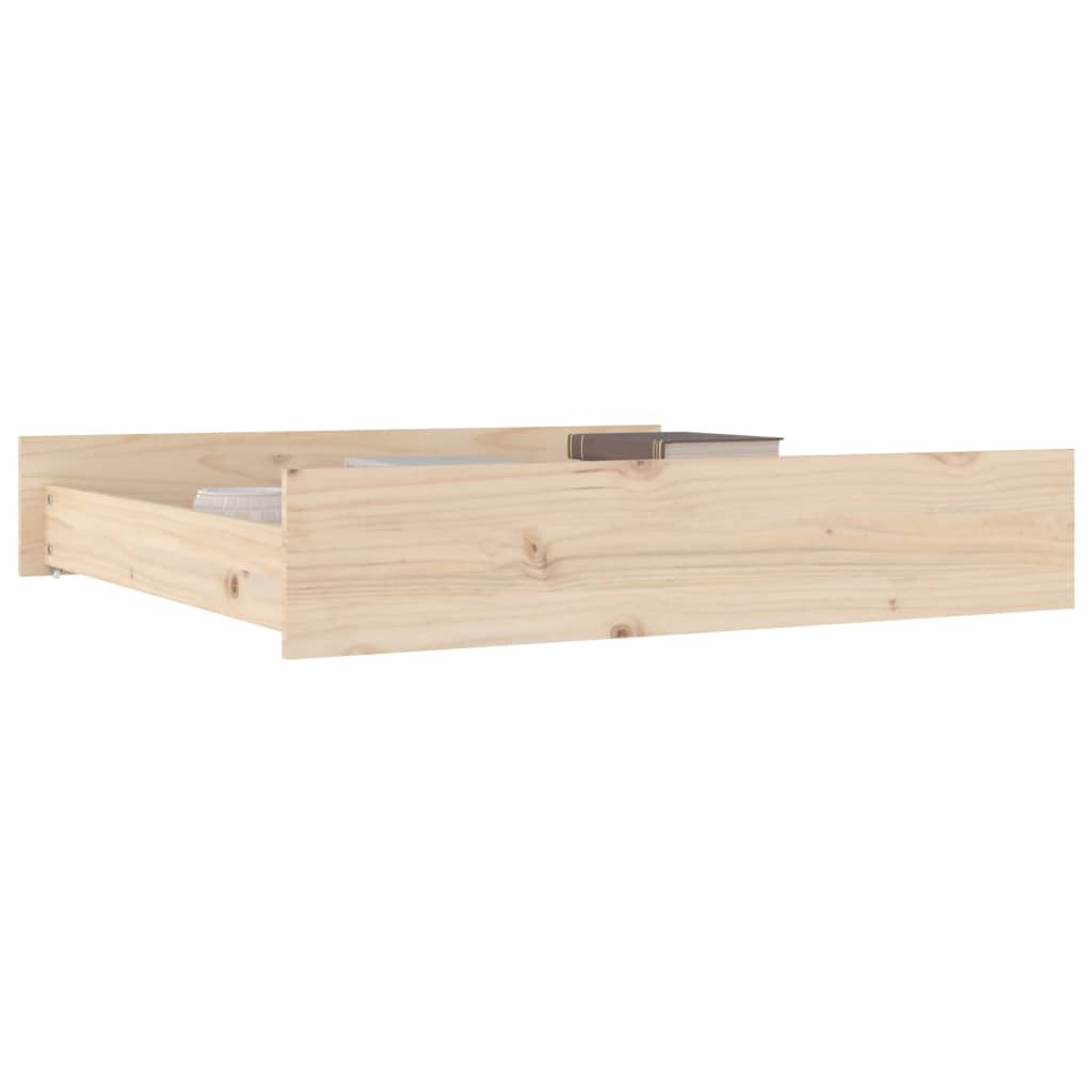 Cassettoni da Letto 2 pz in Legno Massello di Pino 814974