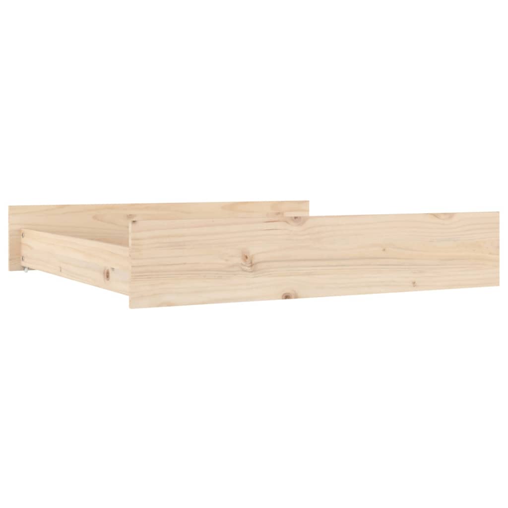 Cassettoni da Letto 2 pz in Legno Massello di Pino 814979