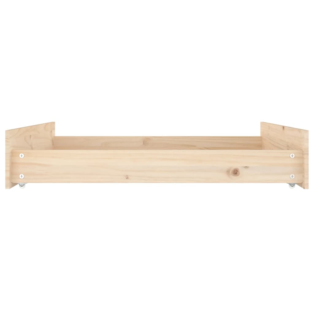 Cassettoni da Letto 2 pz in Legno Massello di Pino 814984