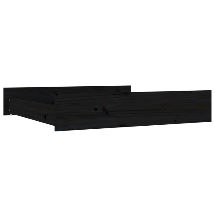 Cassetti per Letto 2 pz in Legno Massello di Pino Nero 814988