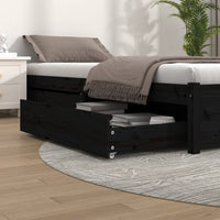 Cassetti per Letto 2 pz in Legno Massello di Pino Nero cod mxl 73236