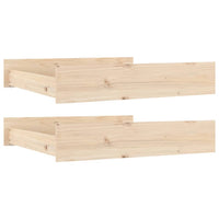 Cassettoni da Letto 2 pz in Legno Massello di Pino 814989