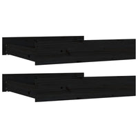 Cassetti per Letto 2 pz in Legno Massello di Pino Nero cod mxl 77333