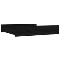 Cassetti per Letto 2 pz in Legno Massello di Pino Nero cod mxl 77333