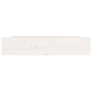 Cassettoni da Letto 4 pz in Legno Massello di Pino Bianco 814995