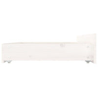 Cassettoni da Letto 4 pz in Legno Massello di Pino Bianco 814995