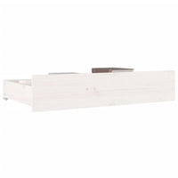 Cassettoni da Letto 4 pz in Legno Massello di Pino Bianco 814995
