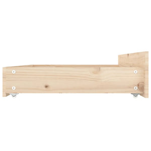 Cassettoni da Letto 4 pz in Legno Massello di Pino 814999