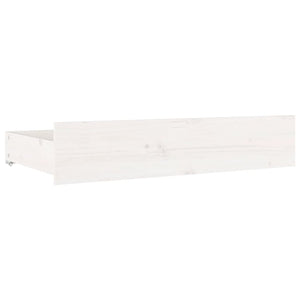 Cassettoni da Letto 4 pz in Legno Massello di Pino Bianco 815000