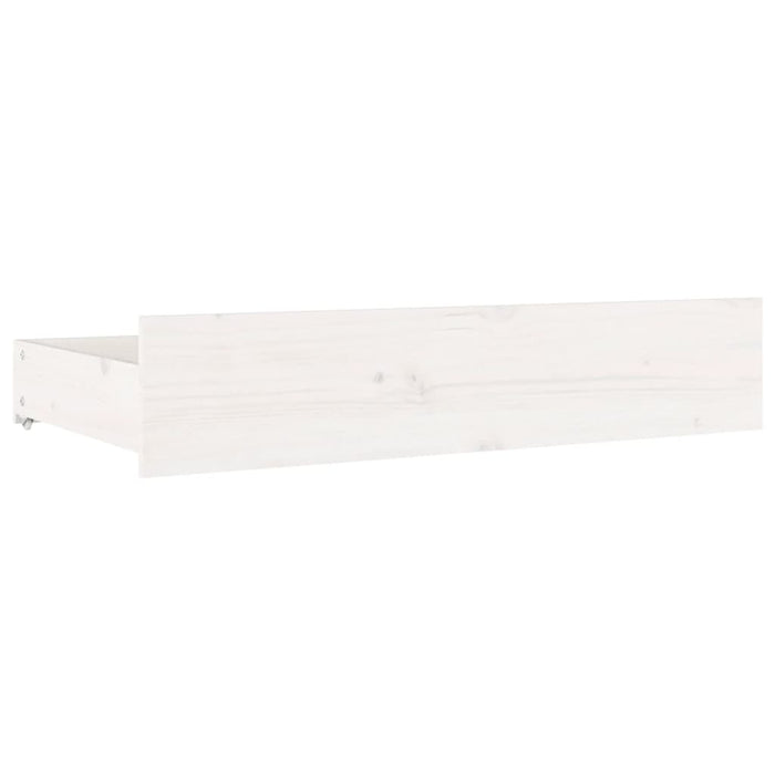 Cassettoni da Letto 4 pz in Legno Massello di Pino Bianco 815000