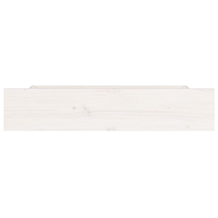 Cassettoni da Letto 4 pz in Legno Massello di Pino Bianco 815000