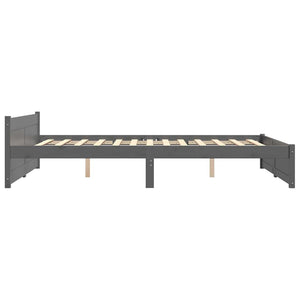 Giroletto Grigio in Legno Massello 135x190 cm Double 815021