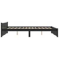 Giroletto Nero in Legno Massello 135x190 cm Double