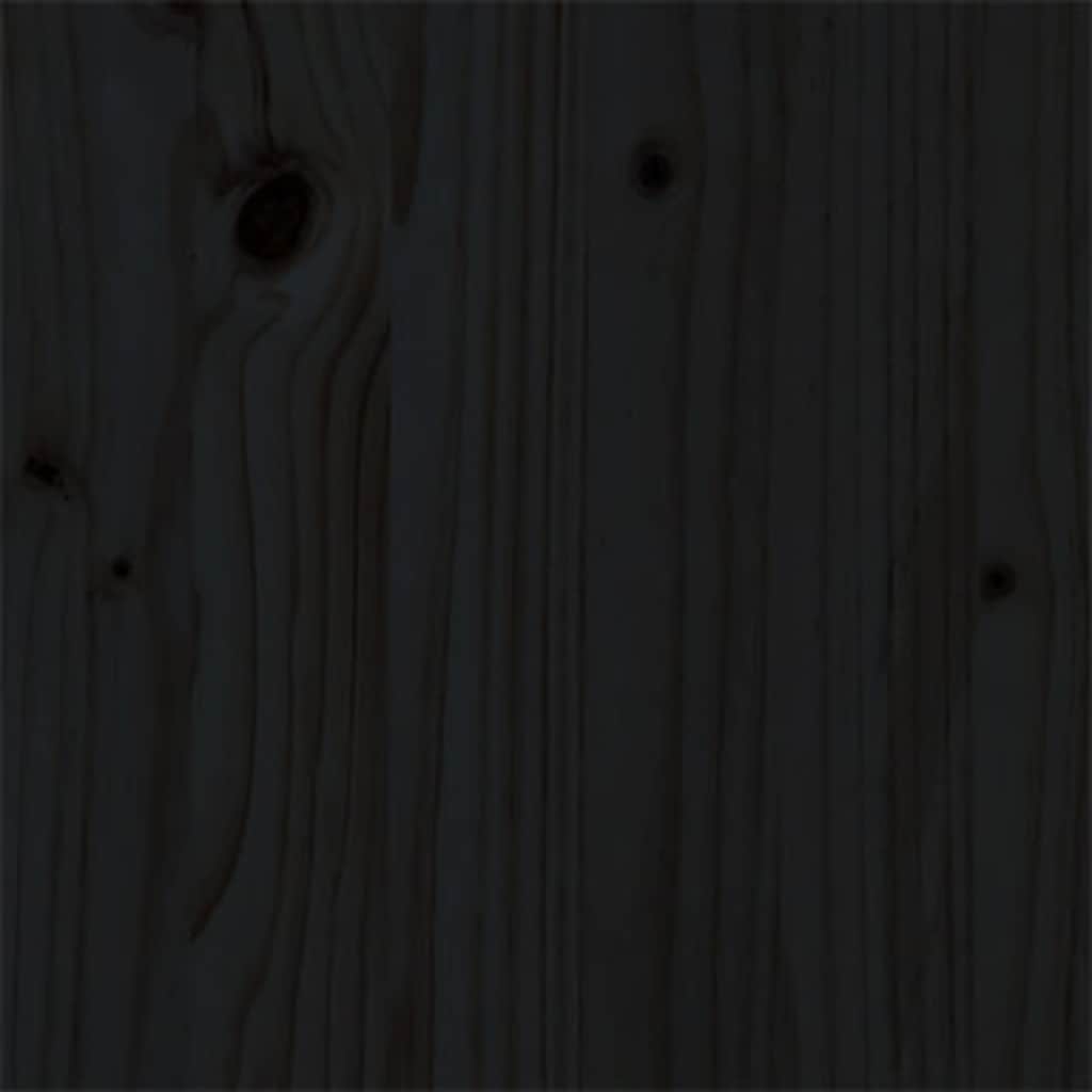 Giroletto Nero in Legno Massello 90x200 cm