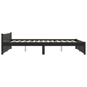 Giroletto Nero in Legno Massello 140x200 cm 815048