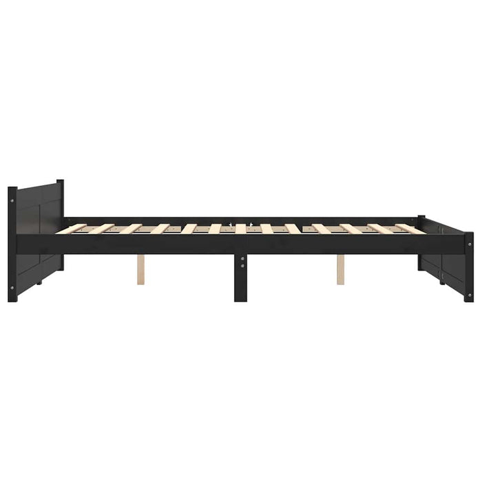 Giroletto Nero in Legno Massello 140x200 cm 815048