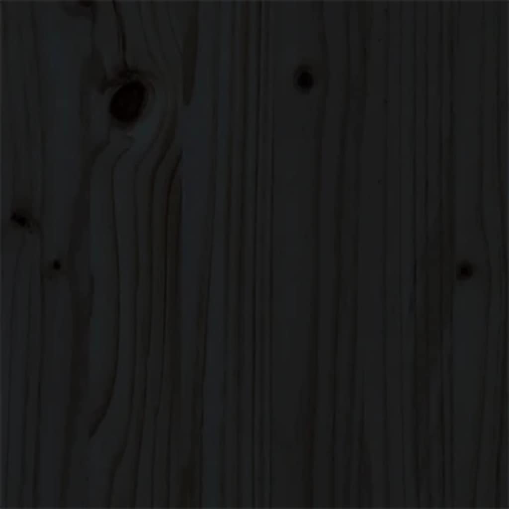 Giroletto Nero in Legno Massello 140x200 cm 815048