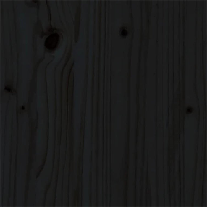 Giroletto Nero in Legno Massello 140x200 cm 815048