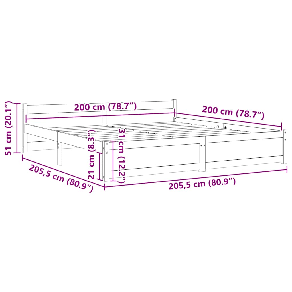 Giroletto Bianco in Legno Massello 200x200 cm cod mxl 64413