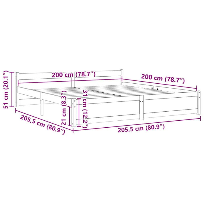 Giroletto Bianco in Legno Massello 200x200 cm cod mxl 64413