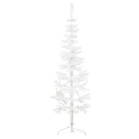 Albero Natale Artificiale Sottile a MetÃ  Supporto Bianco 120 cm
