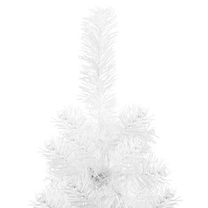 Albero Natale Artificiale Sottile a MetÃ  Supporto Bianco 120 cm