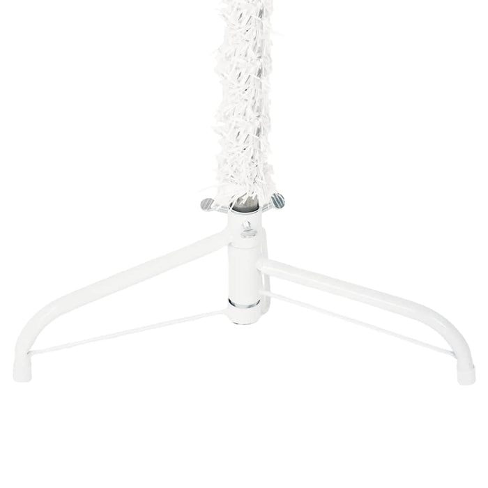 Albero Natale Artificiale Sottile a Metà Supporto Bianco 120 cm 344564