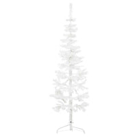 Albero Natale Artificiale Sottile a MetÃ  Supporto Bianco 120 cm