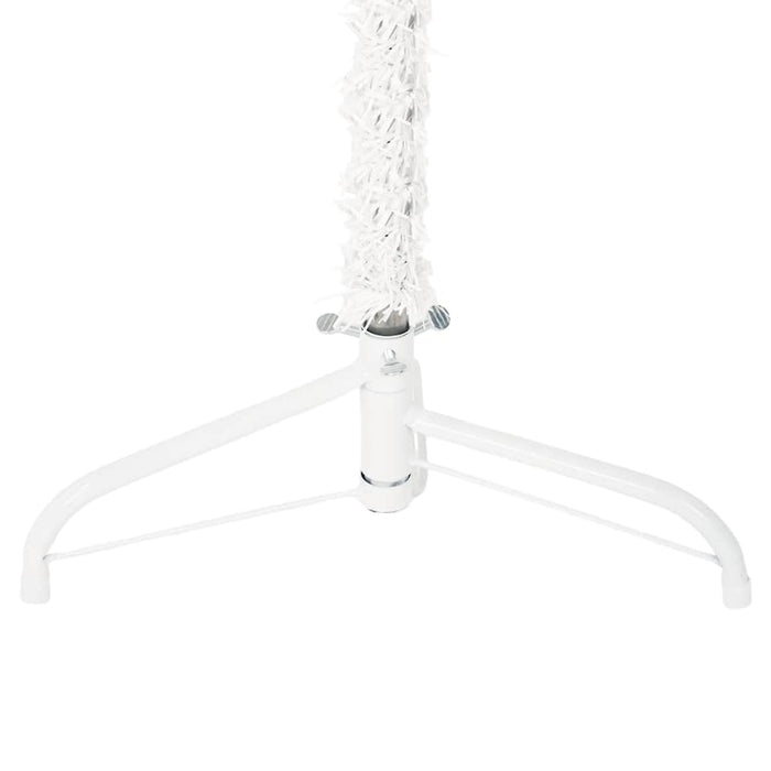 Albero Natale Artificiale Sottile a MetÃ  Supporto Bianco 150 cm