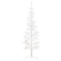 Albero Natale Artificiale Sottile a MetÃ  Supporto Bianco 150 cm