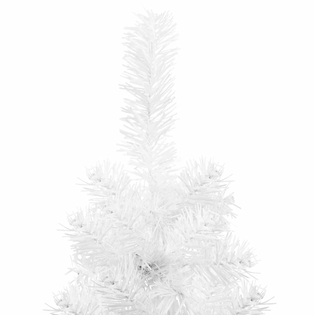 Albero Natale Artificiale Sottile a Metà Supporto Bianco 180 cm 344566