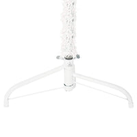 Albero Natale Artificiale Sottile a MetÃ  Supporto Bianco 210 cm