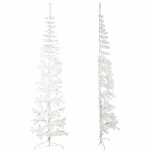 Albero Natale Artificiale Sottile a Metà Supporto Bianco 240 cm 344568