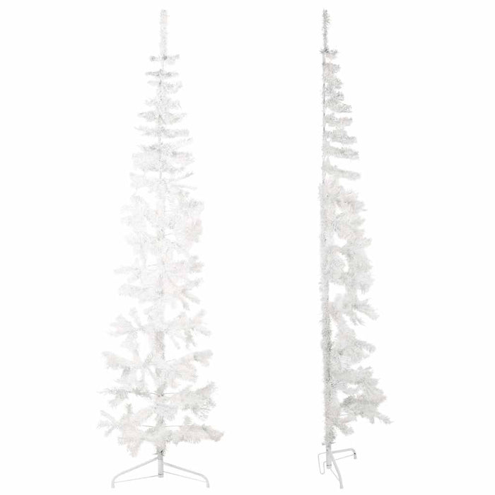Albero Natale Artificiale Sottile a Metà Supporto Bianco 240 cm 344568