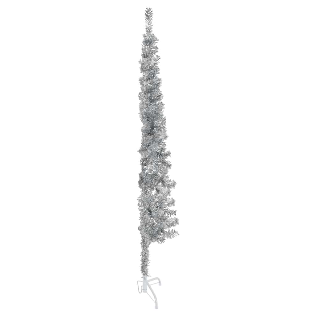 Albero Natale Artificiale Sottile a MetÃ  Supporto Argento 120cm cod mxl 20375