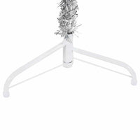 Albero Natale Artificiale Sottile a Metà Supporto Argento 150cm 344595