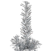 Albero Natale Artificiale Sottile a Metà Supporto Argento 240cm 344598