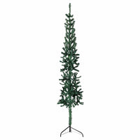 Albero Natale Artificiale Sottile a MetÃ  Supporto Verde 150 cm