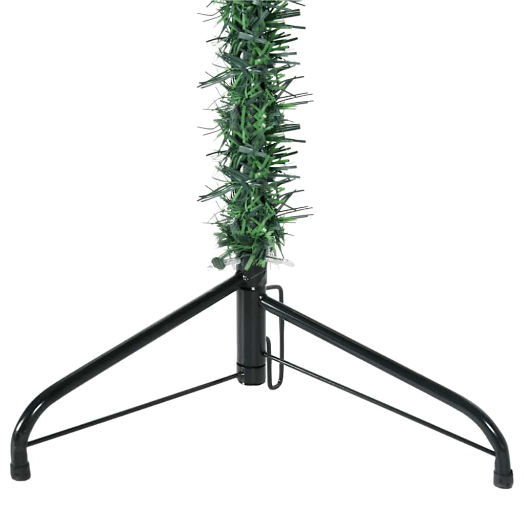 Albero Natale Artificiale Sottile a Metà Supporto Verde 150 cm 344600