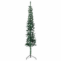 Albero Natale Artificiale Sottile a MetÃ  Supporto Verde 180 cm