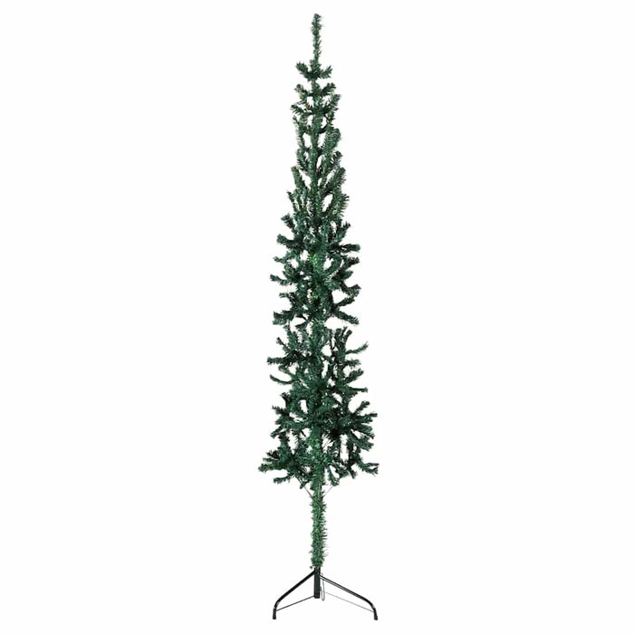 Albero Natale Artificiale Sottile a MetÃ  Supporto Verde 180 cm