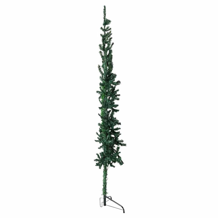 Albero Natale Artificiale Sottile a Metà Supporto Verde 180 cm 344601