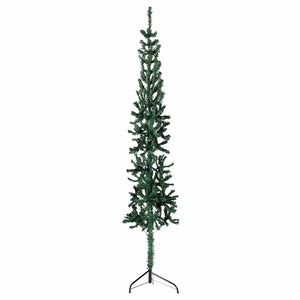 Albero Natale Artificiale Sottile a MetÃ  Supporto Verde 180 cm