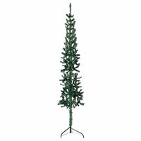 Albero Natale Artificiale Sottile a MetÃ  Supporto Verde 240 cm cod mxl 15722