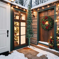 Albero Natale Artificiale Sottile a MetÃ  Supporto Verde 240 cm cod mxl 15722