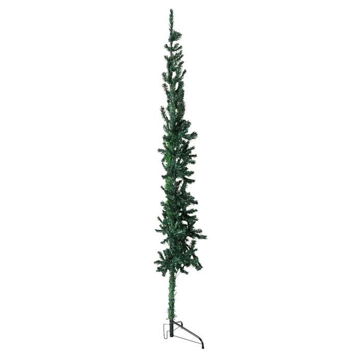 Albero Natale Artificiale Sottile a MetÃ  Supporto Verde 240 cm cod mxl 15722