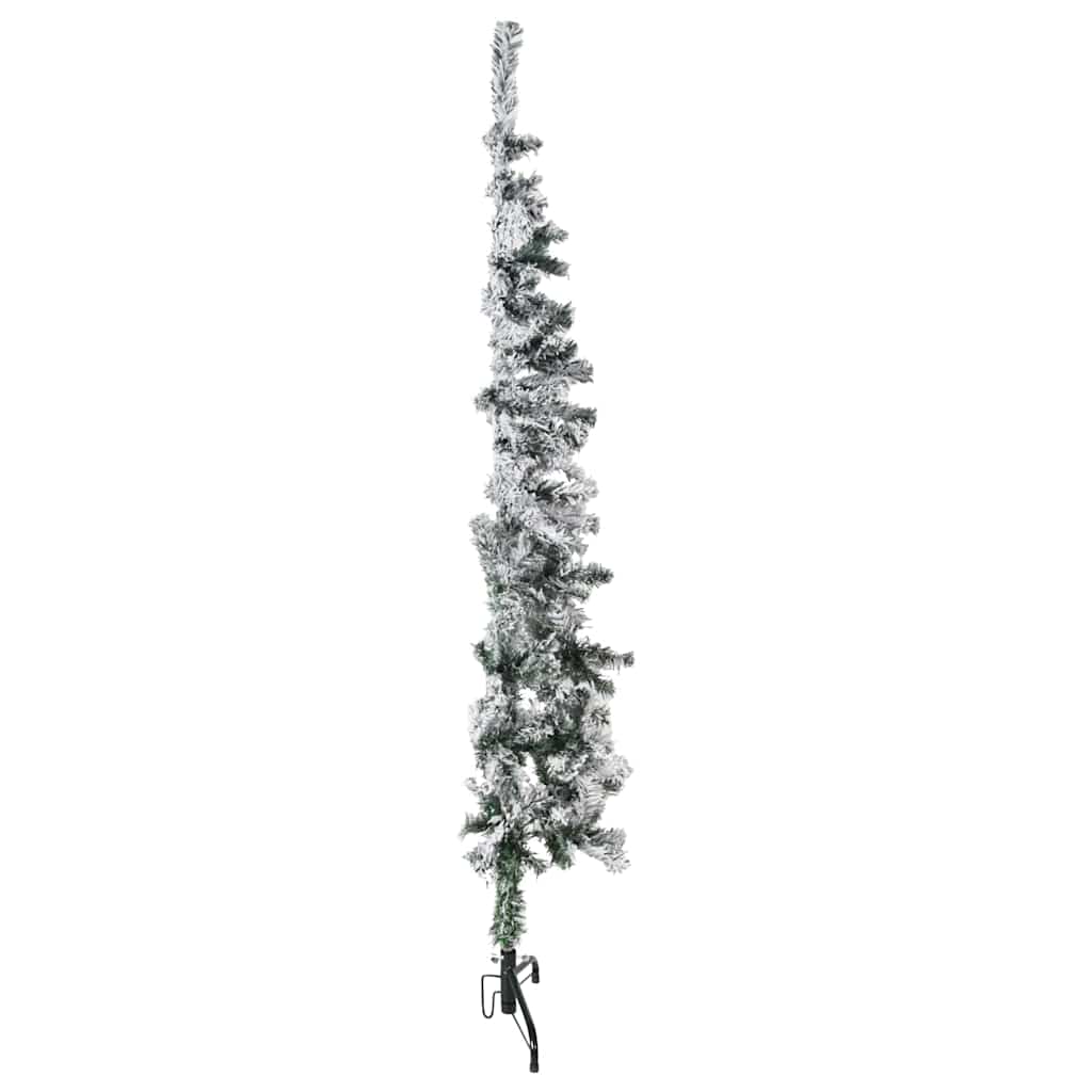 Albero Natale Artificiale Sottile a Met¨¤ Neve Fioccata-Albero Natalizio 150 cm