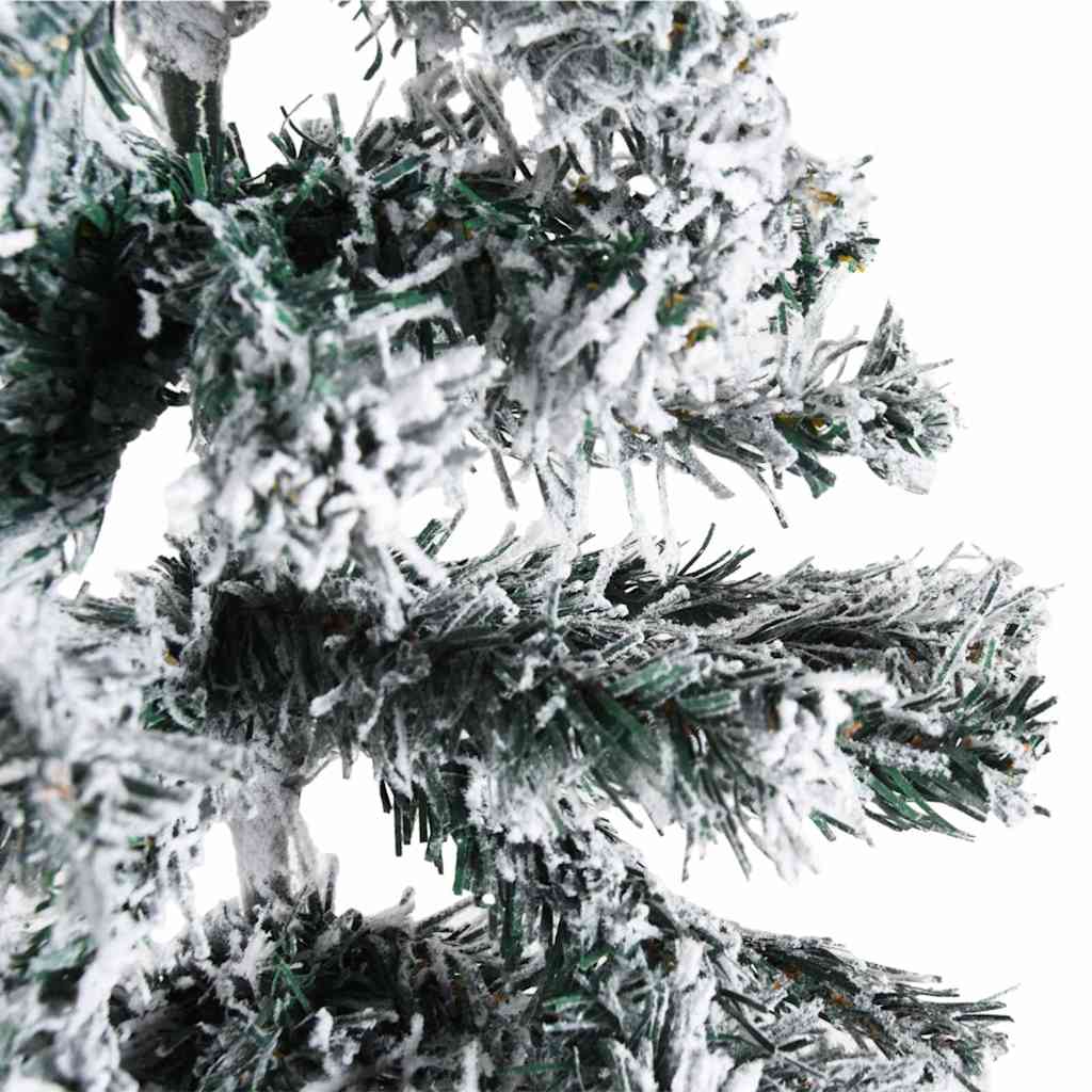 Albero Natale Artificiale Sottile a MetÃ  Neve Fioccata 150 cm